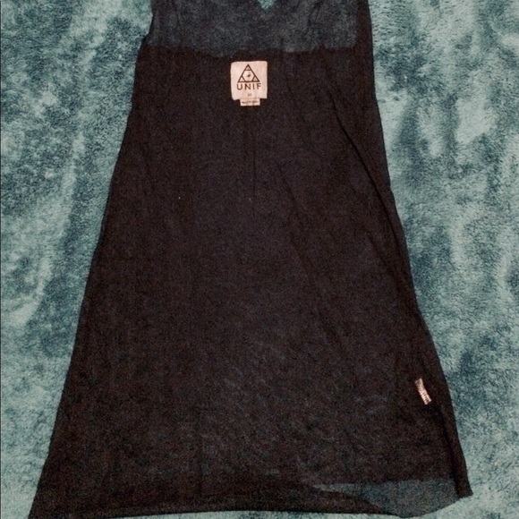 UNIF XS black mesh sheer mini dress - Picture 4 of 8